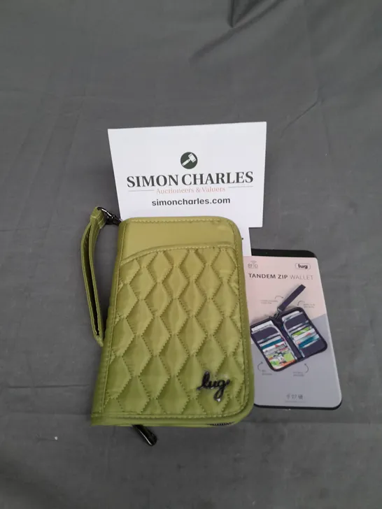 LUG TANDEM ZIP WALLET GREEN