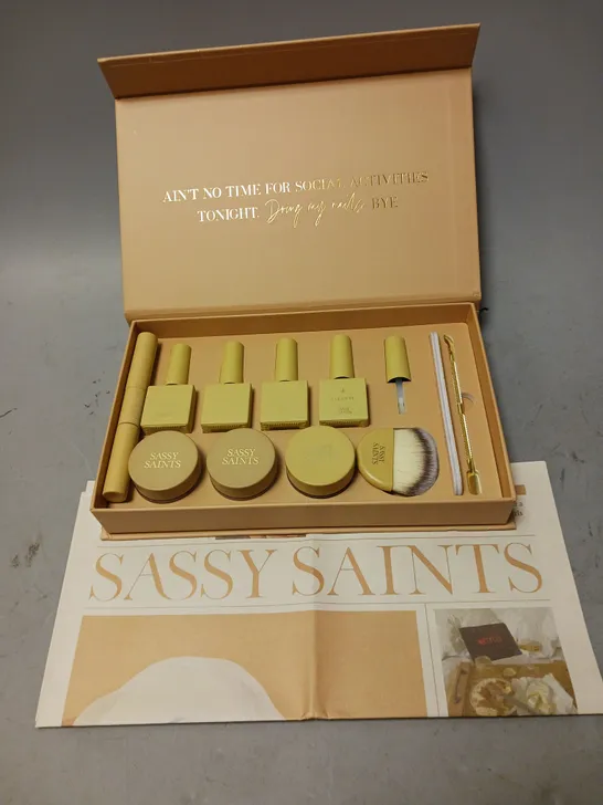 BOXED SASSY SAINTS NAIL MANICURE KIT