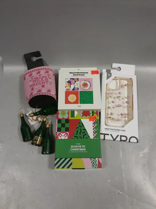 APPROXIMATELY 30 ASSORTED HOUSEHOLD PRODUCTS TO INCLUDE SMARTPHONE CASES, CHRISTMAS DECORATIONS, CHRISTMAS CARDS ETC 