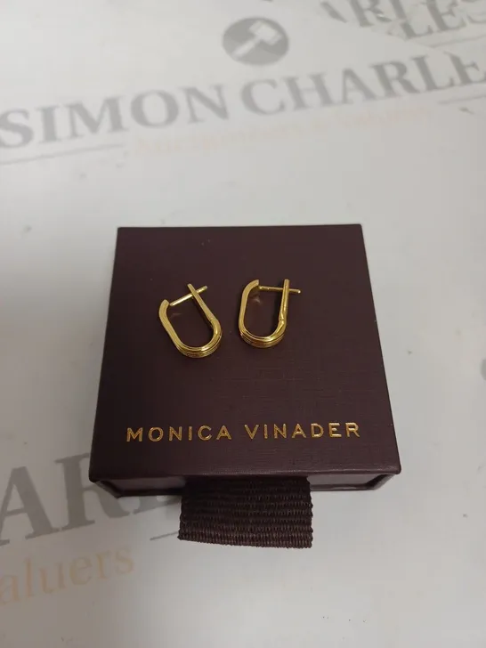 MONICA VINADER GROOVE HUGGIE EARRINGS