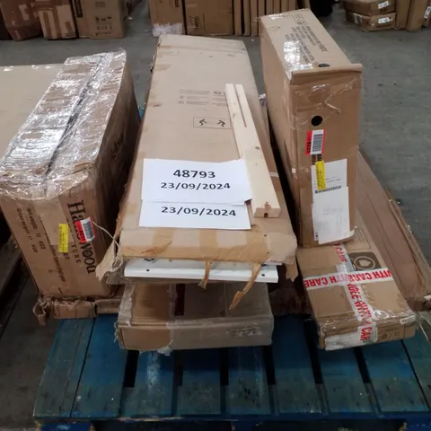 PALLET OF ASSORTED FLATPACK FURNITURE PARTS 