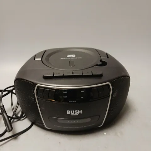 BUSH CD/CASSETTE BOOMBOX WITH RADIO BLACK