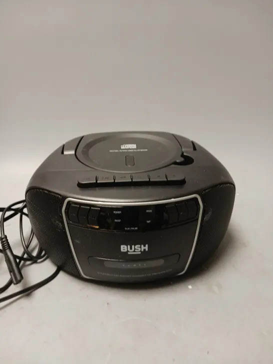 BUSH CD/CASSETTE BOOMBOX WITH RADIO BLACK