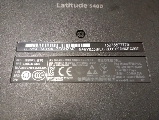 DELL LATITUDE 5480 LAPTOP IS-6300V 8GB RAM 512 GB SSD