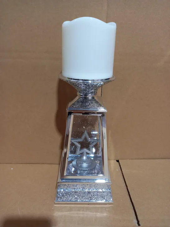 JULIEN MACDONALD FLAMELESS SWIRLING GLITTER STAR CANDLE HOLDER	