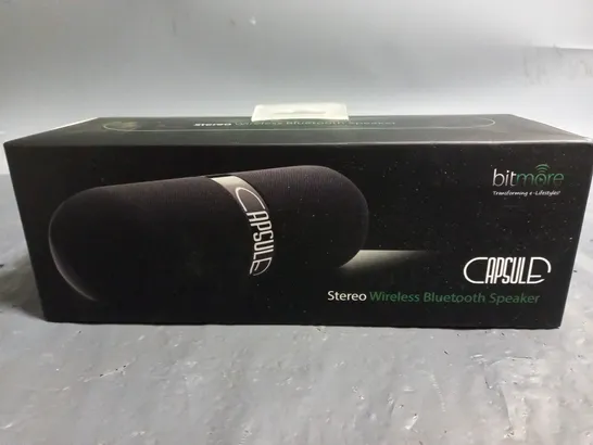 BOXED BITMORE CAPSULE STEREO WIRELESS BLUETOOTH SPEAKER