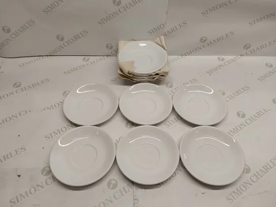 BOX OF 2X SETS OF 6 GENWARE PORCELAIN SAUCERS 16CM/6.25"