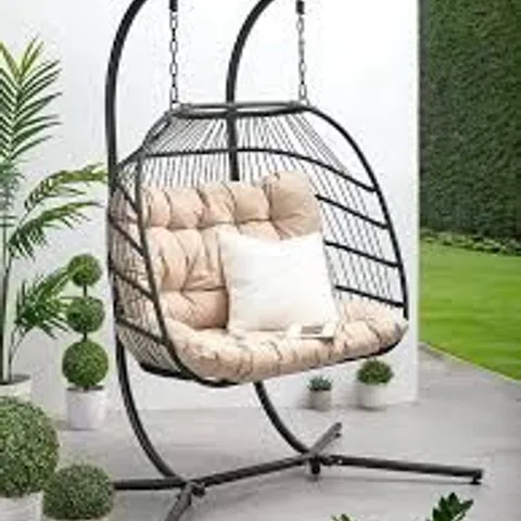 BOXED NOVA 2 SEATER SWING SET IN BLACK