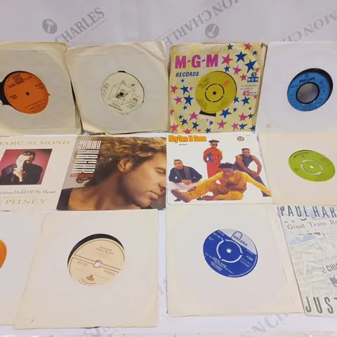 APPROXIMATELY 25 ASSORTED VINYL RECORDS TO INCLUDE BRUCE SPRINGSTEEN, PHIL COLLINS, DAVE STEWART ETC 