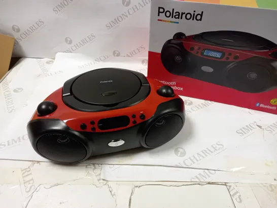 POLAROID BLUETOOTH CD BOOMBOX RED