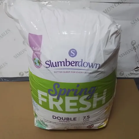 BAGGED SLUMBERING SPRING FRESH DOUBLE DUVET 7.5 TOG