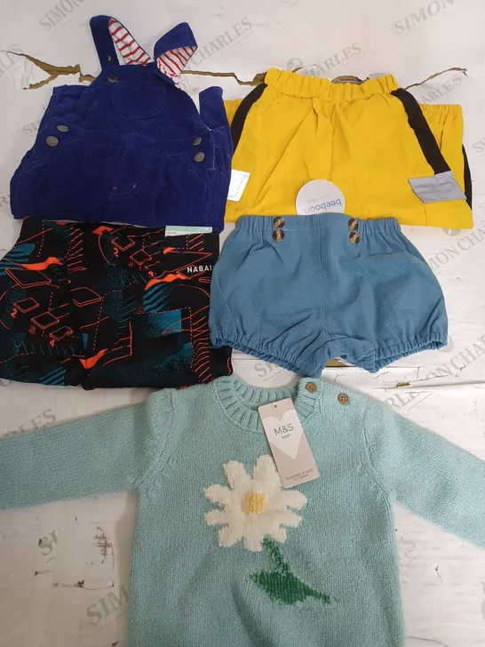 BOX OF APPROXIMATELY 30 ASSORTED CHILDRENS ITEMS TO INCLUDE - TROUSERS , JUMPER , T-SHIRT ETC