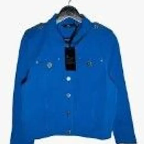  JM FASHION BY JULIEN MACDONALD MILITARY STYLE TWILL JACKET  COBALT BLUE SIZE 16