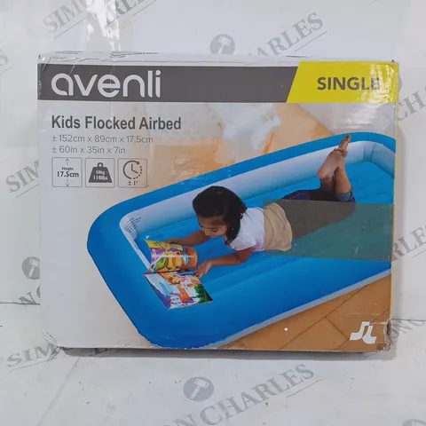 BOXED AVENLI KIDS FLOCKED AIRBED