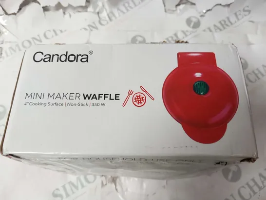 BOXED CANDORA MINI WAFFLE MAKER