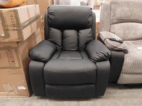 DESIGNER BLACK ELECTRIC RECLINING ARMCHAIR