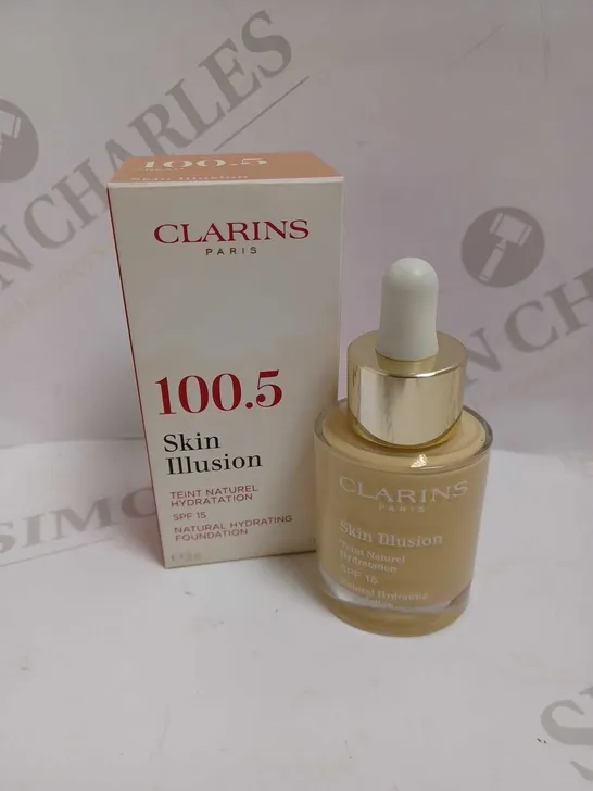 CLARINS SKIN ILLUSION NATURAL HYDRATING FOUNDATION 30ML - 100.5 CREAM