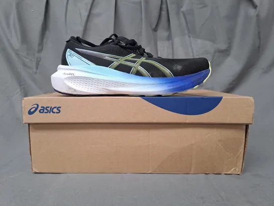 BOXED PAIR OF ASICS GEL-KAYANO 30 SHOES IN BLACK/MULTICOLOUR UK SIZE 7.5