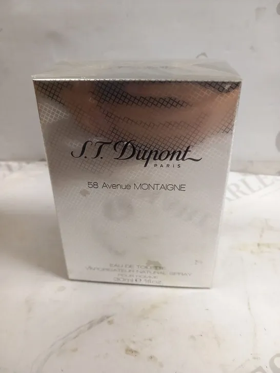 BOXED S.T. DUPONT 58 AVENUE MONTAIGNE EAU DE TOILETTE 30ML