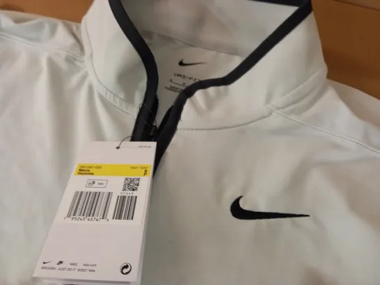 NIKE DRI-FIT HALF ZIP TOP IN WHITE - S