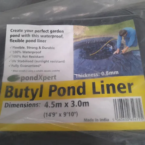 SEALED PONDEXPERT BUTYL POND LINER - 4.5M X 3M