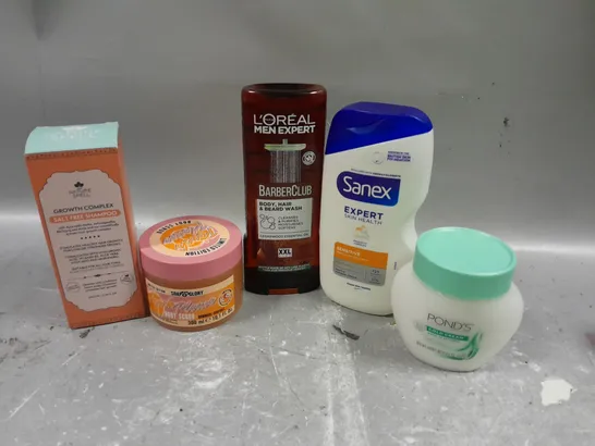 APPROXIMATELY 20 ASSORTED COSMETICS PRODUCTS TO INCLUDE - POND'S COLD CREAM - SANEX SENSITIVE SHOWER CREAM AND L'OREAL MEN EXPERT BODY, HAIR AND BEARD WASH