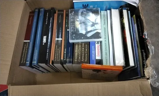 BOX OF APPROXIMATELY 25 ASSORTED BOOKS INCLUDING LAW, PARENTING AND POETRY