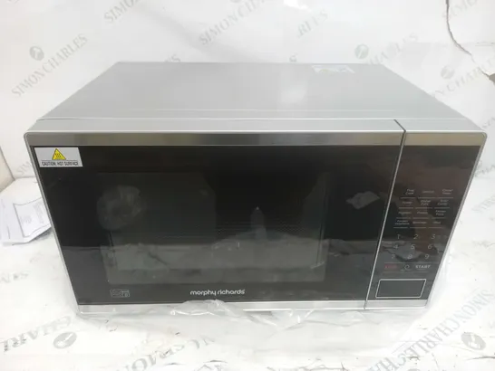 BOXED MORPHY RICHARDS 20L MICROWAVE WITH GRILL IN SILVER