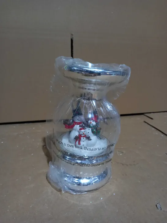 SANTA EXPRESS PRE-LIT SCENIC SNOWY CANDLE HOLDER - SNOWMAN