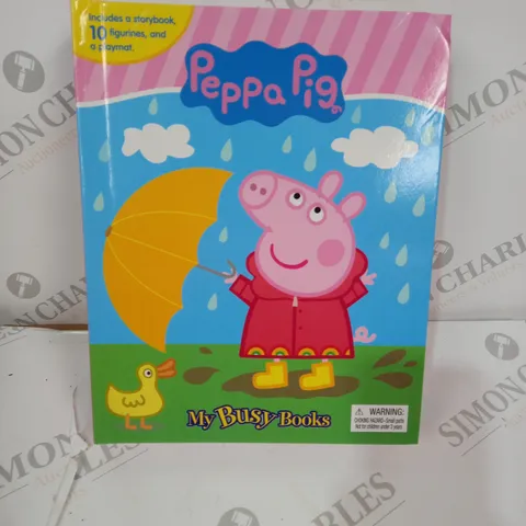 APPROXIMATELY 5 BRAND NEW PEPPA PIG MY BUSY BOOKS INCLUDING PLAY MAT AND FIGURINES