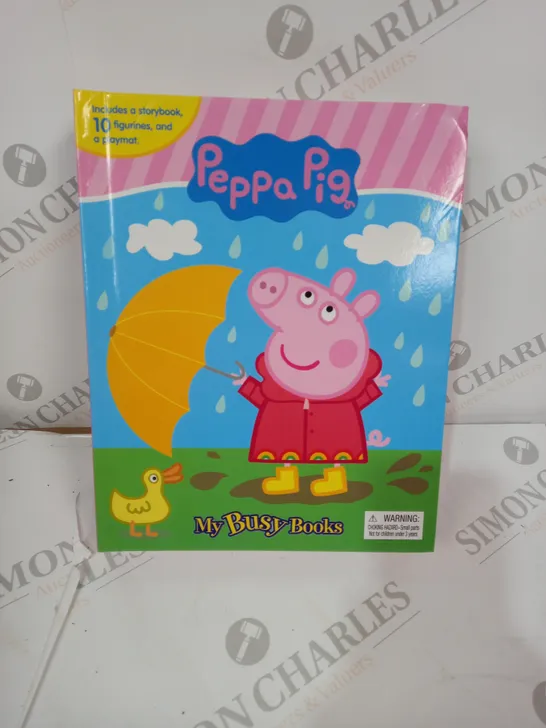 APPROXIMATELY 5 BRAND NEW PEPPA PIG MY BUSY BOOKS INCLUDING PLAY MAT AND FIGURINES