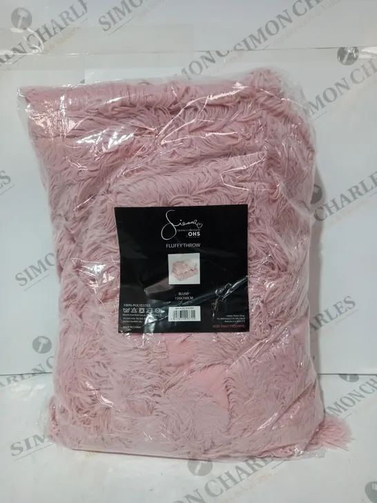 OHS SIENNA FLUFFY THROW IN PINK (150X200CM)