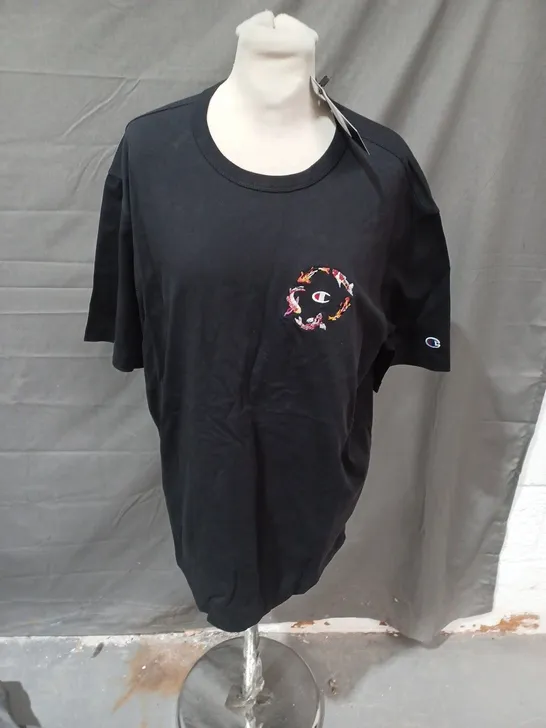 CHAMPION X PERCIVAL KOI CARP T SHIRT BLACK SIZE XL