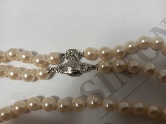 VIVIENNE WESTWOOD GRAZIELLA FAUX PEARL CHOKER - SILVER  RRP £250