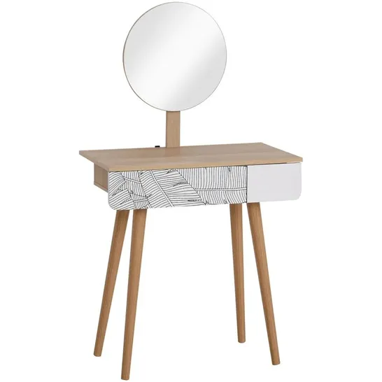 BOXED AMHER DRESSING TABLE 