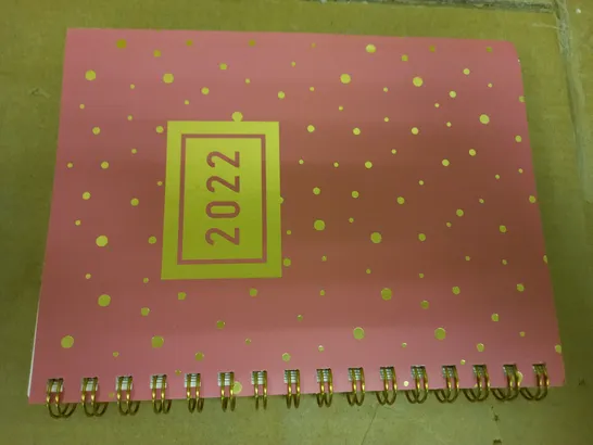 LOT OF 3 BRIGHT DAY COMPANY 2022 ANNUAL MONTHLY & WEEKLY PLANNERS IN PINK/GOLD COLOUR