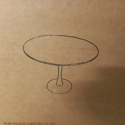 BOXED WHITE CIRCULAR TABLE - 1PCS/CTN / COLLECTION ONLY