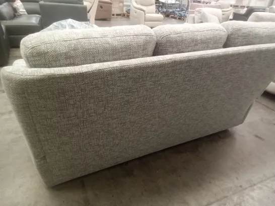 DESIGNER G PLAN MADE KINGSBURY 3 SEATER SOFA - REMCO LIGHT GREY FABRIC 