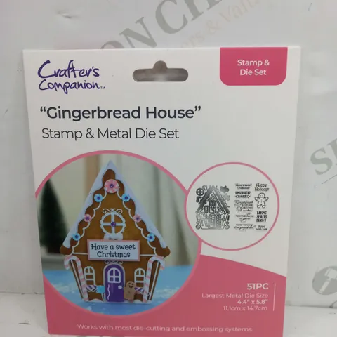 CRAFTER'S COMPANION - STAMP & DIE SET - GINGERBREAD HOUSE