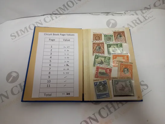 BOX OF APPROX 100 ASSORTED STAMPS FROM VARIOUS COUNTRIES AND DATE RANGES