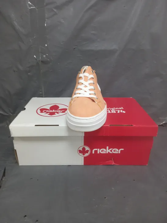 RIEKER PLATFORM TRAINERS APRICOT SIZE 5