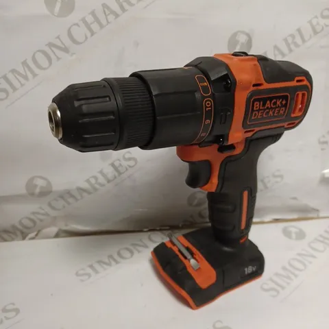 BLACK+DECKER 18 V CORDLESS 2-GEAR COMBI HAMMER DRILL POWER TOOL (BCD70051K)