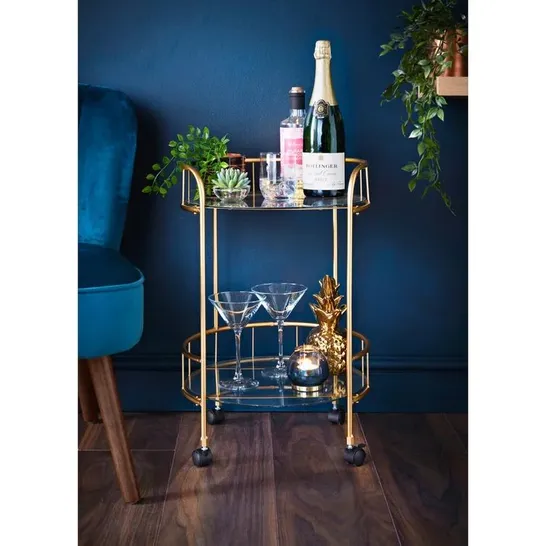 BOXED MCCASKILL METAL BAR CART (1 BOX)