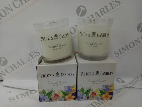 BOXED SET OF 2 PRICES CANDLES TROPICAL SUNSET