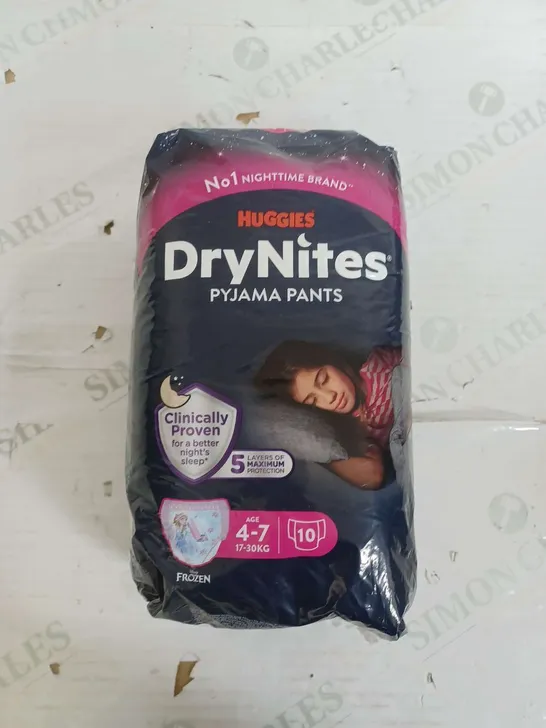 HUGGIES DRYNITES PYJAMA PANTS PACK OF 10 - 4-7 YEARS