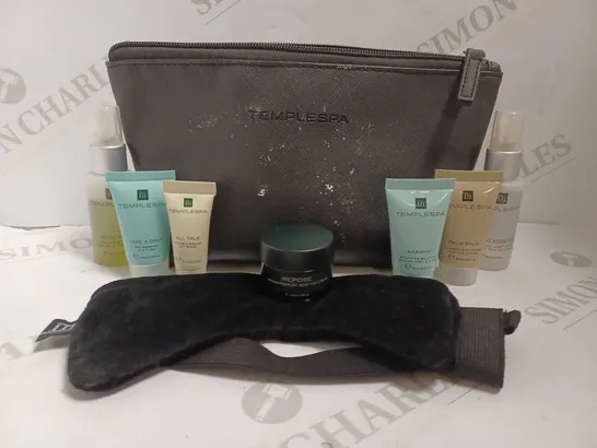 TEMPLE SPA GIFT BAG INCLUDING TONING ESSENCE. PALM BALM AND FOOT BALM