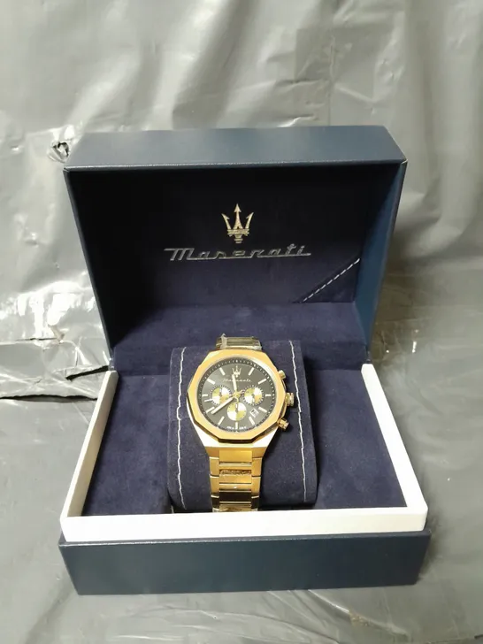 BOXED MASERATI STILE BLACK MENS WATCH