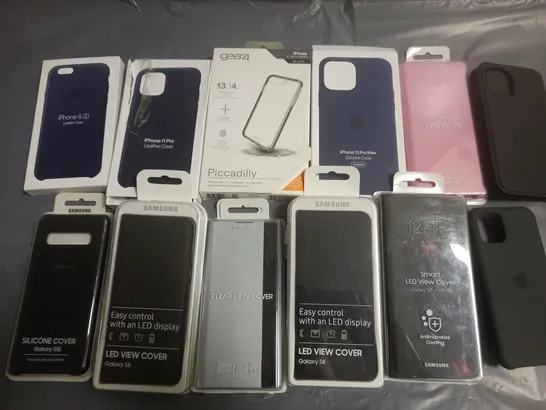 LOT OF APPROXIMATELY 20 ASSORTED MOBILE PHONE CASES TO INCLUDE GEAR4, MOPHIE AND APPLE