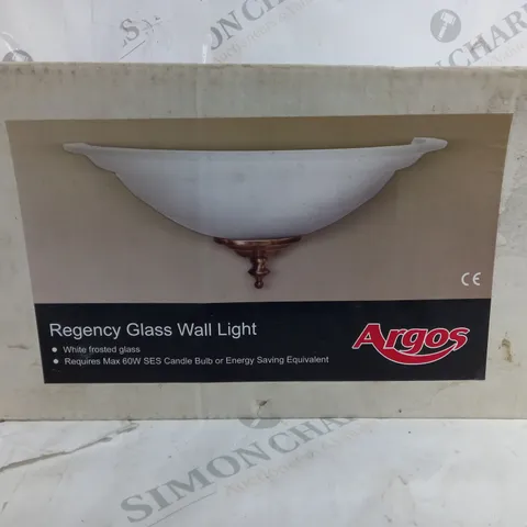 BOXED REGENCY GLASS WALL LIGHT 