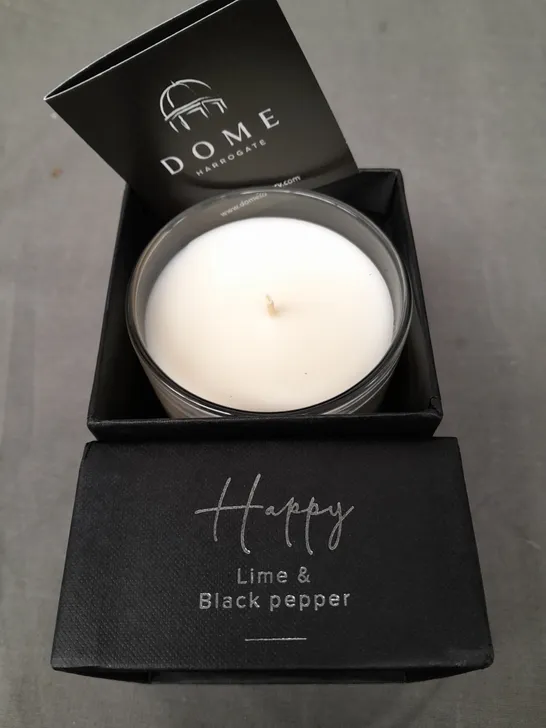 BOXED DOME HARROGATE LIME AND BLACK PEPPER SCENTED CANDLE